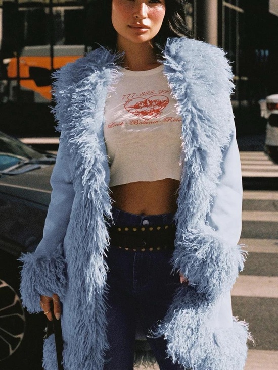 Princess Polly Jackets & Blazers - Penny Lane Light Blue Coat - Women's Jacket